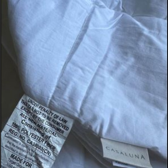 Full/Queen Heavyweight Linen Blend Duvet Cover & Sham Set White - Picture 4 of 10